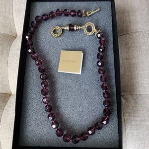 HEIDI DAUS AMETHYST CRYSTAL TOGGLE NECKLACE 25 INCH